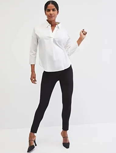Vista 2 de Pantalón de maternidad cómodo súper elástico sobre el vientre ajustado casual para el trabajo Xs-3X