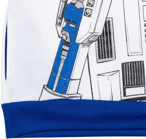 Vista 6 de STAR WARS R2-D2 C-3PO - Sudadera con capucha de forro polar para niños, color azul claro, Azulclaro