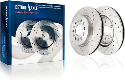 Vista 55 de Detroit Axle - Rotores de freno traseros para Toyota GR Supra BMW 230i 330e 330i 430i 530i 530i 530e 540d 540i xDrive X3 X4 Z4, rotores de freno