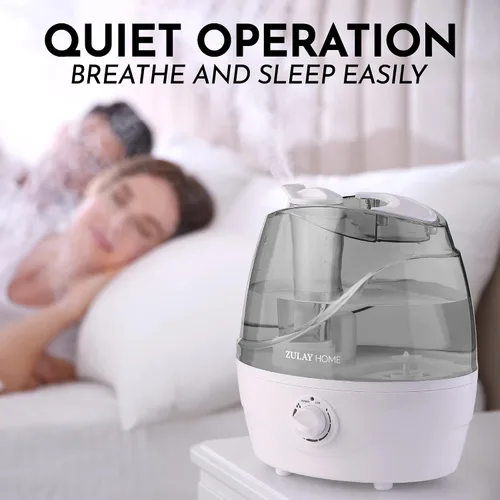 Vista 3 de Zulay Home Humidificadores de niebla fría para dormitorio (tanque de agua de 2.2L) - Humidificadores ultrasónicos silenciosos para habitación grande