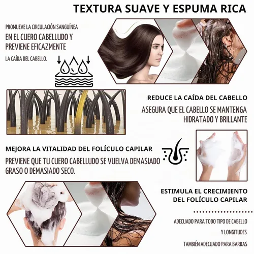 Vista 4 de 3 barras de champú para oscurecer el cabello, barra de champú oscuro para cabello gris, jabón de champú para hombres y mujeres 3PB