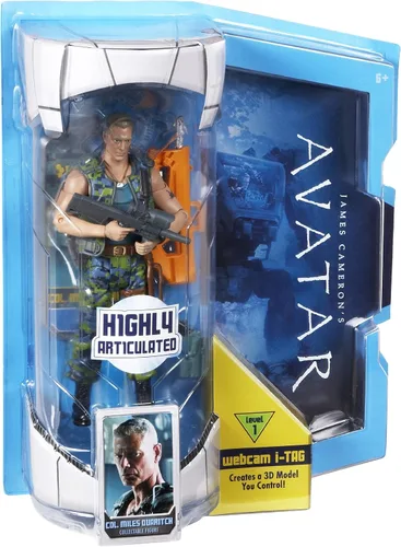 Vista 4 de Mattel Figura del coronel Miles Quatrich de los maestros de la película Avatar