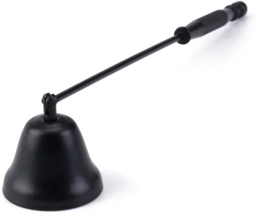 Vista 4 de Yoption Snuffer de mecha de vela, extintor de velas de acero inoxidable, accesorio con mango largo para apagar la llama (negro 2)