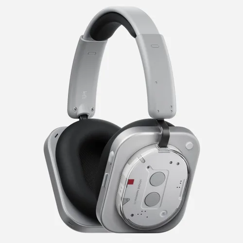 Vista 10 de Nothing Auriculares (1) Auriculares híbridos con cancelación activa de ruido, auriculares inalámbricos sobre la oreja con 6 micrófonos, 80 horas