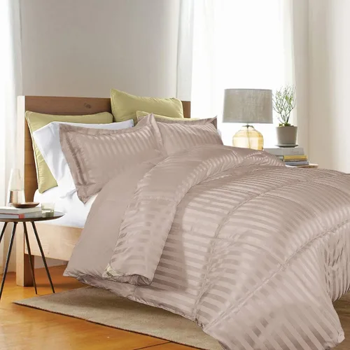 Vista 6 de kathy ireland Home Essentials - Edredón de verano refrescante, edredón reversible de plumón alternativo, tamaño individual, hueso