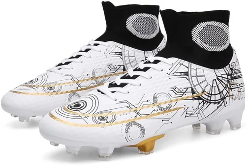 Vista 2 de YANGTAOZI Zapatos de fútbol para hombre con tacos profesionales FgAg de alta calidad, transpirables, atléticos, para entrenamiento de fútbol