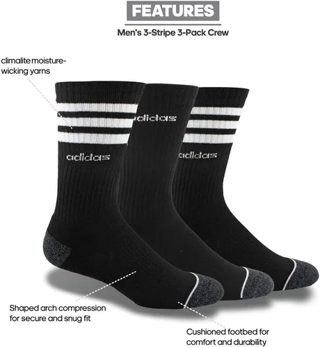 Vista 7 de adidas Paquete de 3 rayas para hombre