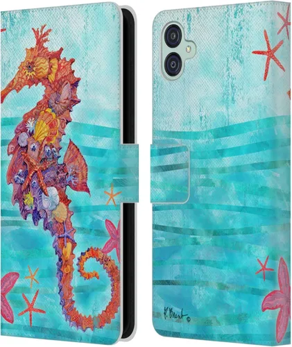 Vista 9 de Head Case Designs Funda de piel con licencia oficial de Paul Brent Agate Mermaid Coastal Book Funda compatible con Samsung Galaxy M04 5G / Galaxy