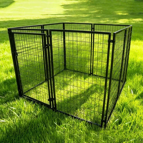 Vista 5 de ALEKO jaula para perro o gato, resistente, corralito, cerca para gallinero, 5 pies x 5 pies x 4 pies