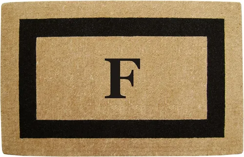 Vista 39 de Tapete de fibra de coco natural, para puerta de entrada, rectangular, resistente, para patio, atrapador de suciedad antideslizante, decoración