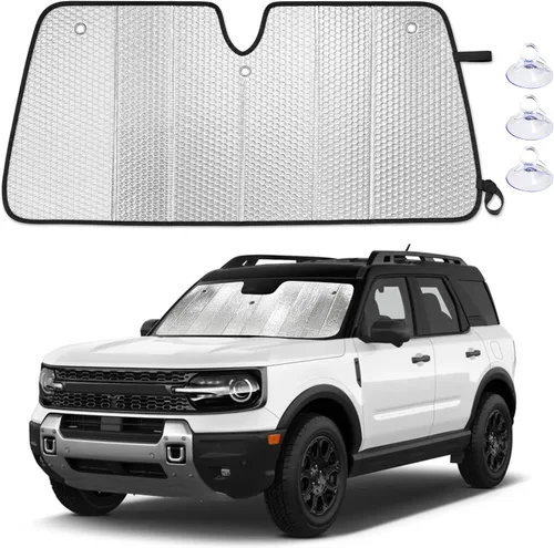 Vista 20 de EcoNour Parasol plegable de acordeón para parabrisas compatible con Tesla Model 3/Model Y 2017-2024 2025 2026, parasol delantero para ventana