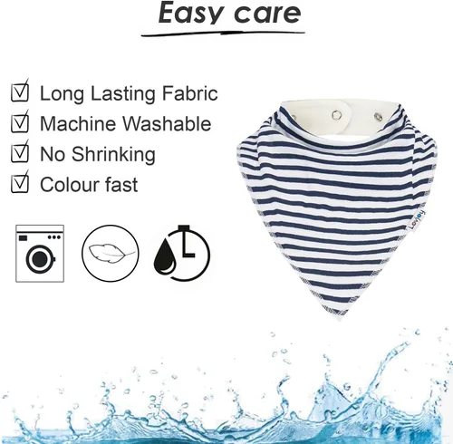 Vista 5 de Lovjoy Baberos tipo bandana grandes – Baberos para necesidades especiales – Para niños mayores, jóvenes y adultos – Práctico, absorbente y elegante