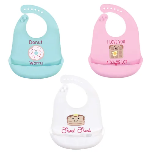 Vista 26 de Hudson Baby Baberos de silicona unisex para bebé, Apple Of My Eye, talla única