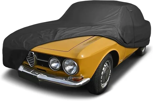 Vista 60 de iCarCover Funda de automóvil personalizada de alta calidad para Alfa Romeo 147 2002-2007, resistente, impermeable, para todo tipo de clima, lluvia