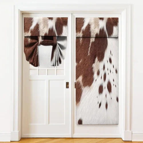 Vista 11 de Cortinas de puerta negras y rojas para ventanas de puerta, estampado de leopardo y cebra, cortinas de ventana para puerta de vidrio francesa