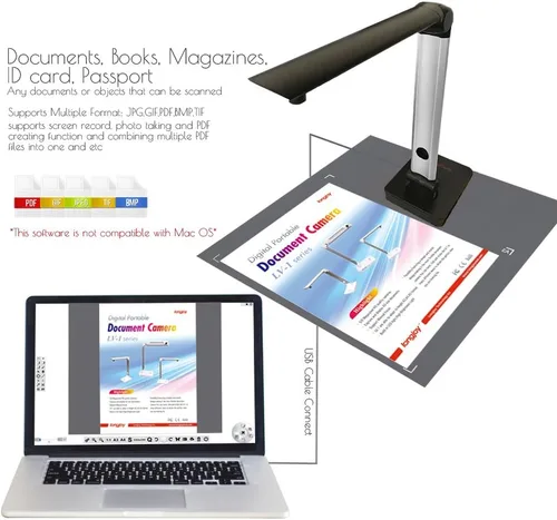Vista 5 de Digital portátil multi-ángulo USB Documento Cámara LV-1 Serie LV-1010 (negro)