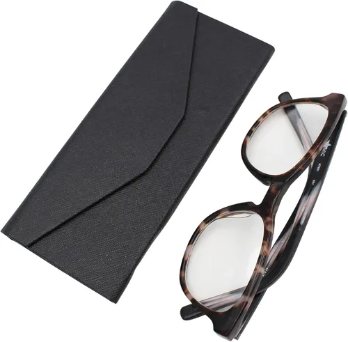 Vista 125 de Real Sic Funda para lentes de sol para hombres y mujeres, soporte magnético plegable para lentes de sol, inspirado en el color sólido