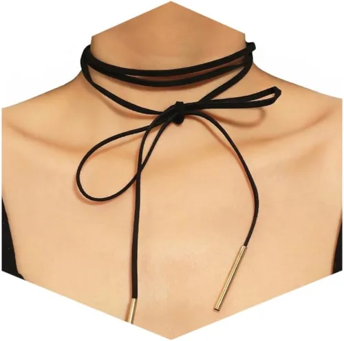 Vista 14 de Fesciory Black Necklace for Women, Adjustable Daily Goth Jewelry Gift Negro 1
