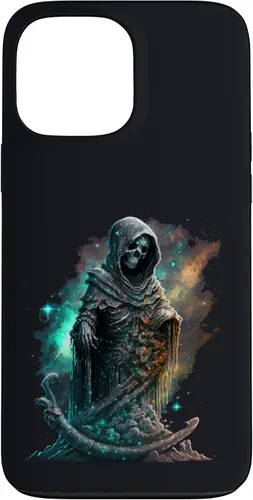 Vista 24 de Santa Muerte - Carcasa para iPhone 17, diseño de folklore mexicano