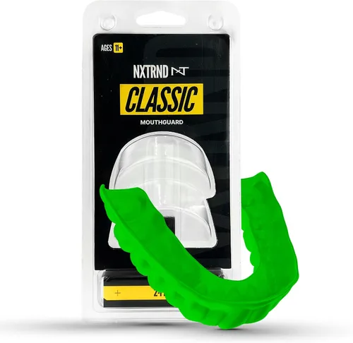 Vista 13 de Paquete de 2 protectores bucales clásicos Nxtrnd, boquilla deportiva de ajuste personalizado para fútbol americano, boxeo, MMA, baloncesto, hockey
