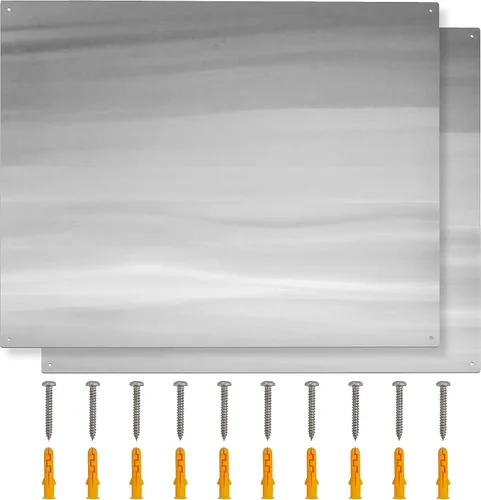 Vista 8 de Panel de protección contra salpicaduras de acero inoxidable de 36 x 24 pulgadas para pared de cocina, resistente al calor y a las manchas, fácil