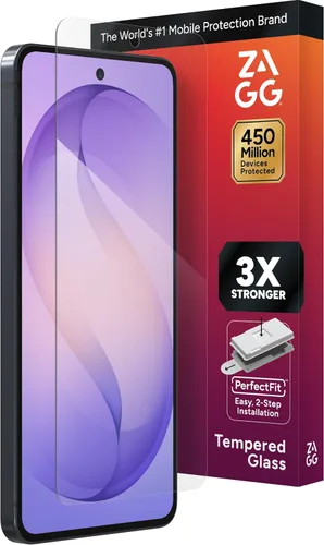Vista 17 de ZAGG Glass+ - Protector de pantalla para Samsung Galaxy Z Flip7 (solo pantalla frontal), 3 veces más fuerte, resistente a los arañazos, resistente a