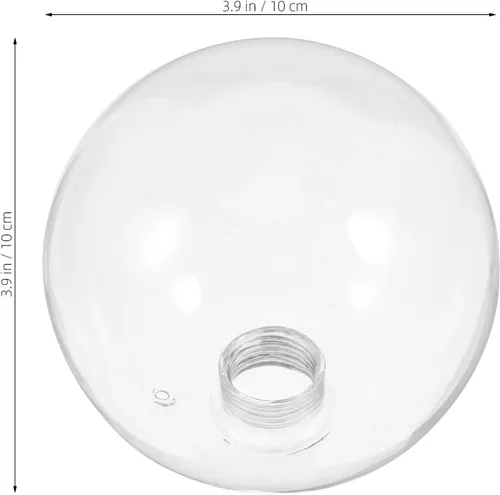 Vista 2 de jojofuny Pantalla de lámpara de globo de vidrio de 3.93 pulgadas de diámetro, cubierta de luz de repuesto transparente para accesorios de pared