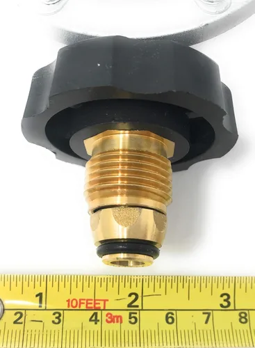 Vista 4 de Conjunto de manguera regulador de gas propano LP de 6 'conector de montaje de manguera de flare de 3/8 "x 3/8" macho NPT [910-088]