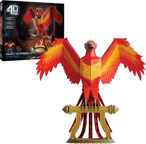 Vista 12 de 4D Build, Kit de modelo 3D de Hogwarts Express de Harry Potter, coleccionables de Harry Potter y decoración de escritorio, rompecabezas