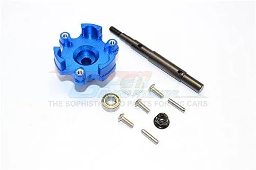 Vista 2 de GPM Para Traxxas X Maxx 4X4 Actualización Parte Aluminio Trasmisión Cush Drive Carcasa Con Eje De Entrada - Juego de 10 Piezas Azul
