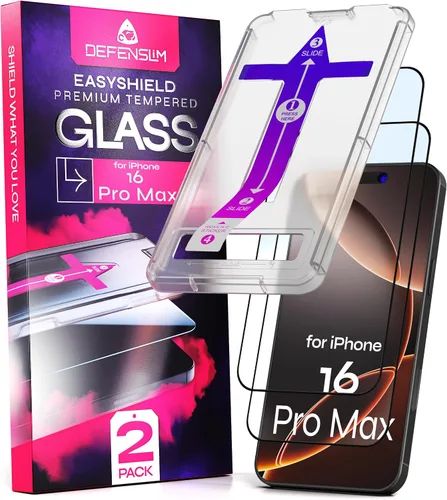 Vista 16 de Defenslim Protector de pantalla para iPhone XS Max (paquete de 2), kit de instalación de fácil alineación automática, vidrio templado de 6.5