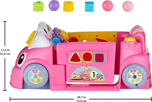 Vista 5 de Laugh & Learn Etapas de Smart Crawl Azul alrededor coche, Auto Smart Stages, rosa, Rosado