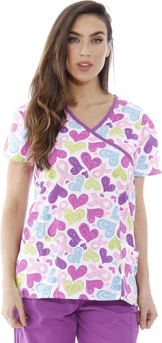 Vista 14 de Just Love - Tops de trabajo festivos para mujer Aqua - Luna y estrellas
