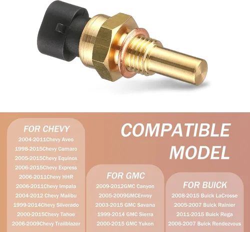 Vista 7 de UGSHY Paquete de 1 sensor de temperatura del refrigerante del motor, accesorios de repuesto para sensor de temperatura ECT, piezas de automóvil
