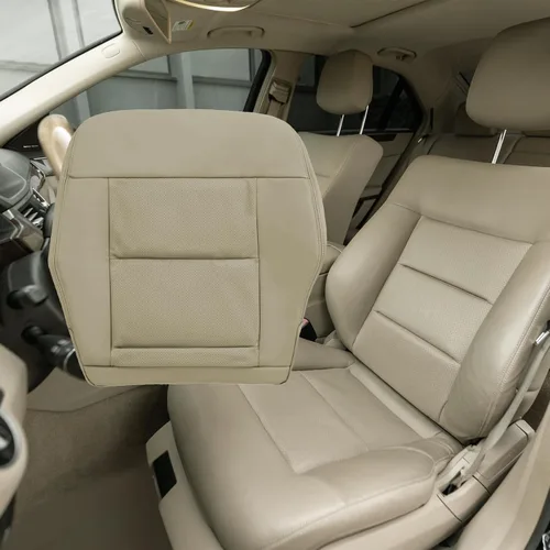 Vista 11 de Priprilod Funda de asiento de cuero negro para lado del conductor, parte inferior, de repuesto, compatible con Mercedes Benz E350 E550, modelo 2010