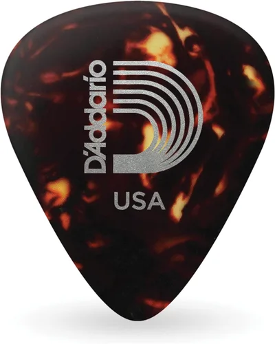Vista 9 de D'Addario Accessories - Púas de celuloide negro para guitarra, paquete de 10, tamaño mediano