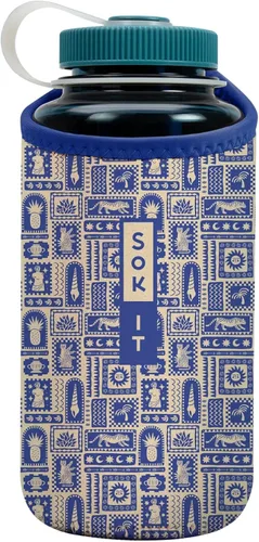 Vista 76 de Sok It BotlSok Funda para botella de agua con cubierta de neopreno aislante (Floral abstracto, se ajusta a CamelBak o Nalgene de 12 onzas)