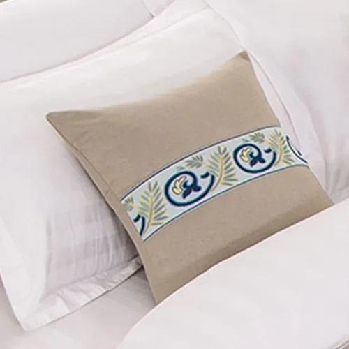 Vista 4 de Cojines con fundas de almohada a juego y núcleo de almohada de 17.7 x 17.7 in, paquete de 1, para decoración de cama, sala de estar, sofá Beige