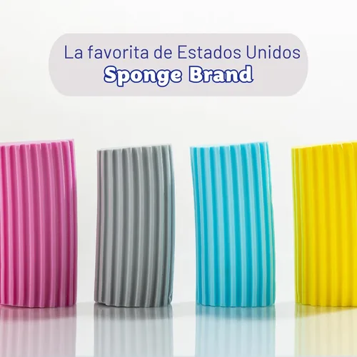 Vista 7 de Scrub Daddy Plumero húmedo, plumeros multiusos para limpieza, herramienta de limpieza de persianas venecianas y de madera, esponja de polvo húmedo