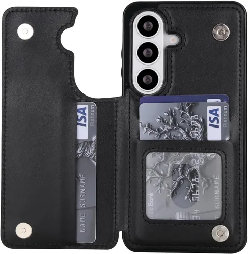 Vista 5 de Asuwish Funda de teléfono para Samsung Galaxy A37 5G con protector de pantalla de vidrio templado y tarjetero con soporte para tarjetero, soporte
