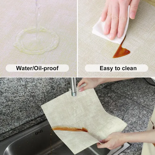 Vista 4 de Homaxy Juego de 4 manteles individuales de piel sintética resistentes al calor para mesa de comedor, impermeables, lavables, lavables, manteles