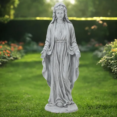 Vista 11 de LuxenHome - Estatua de Virgen María para exteriores, estatua religiosa de jardín de 30 pulgadas, estatua de la Santísima Madre al aire libre
