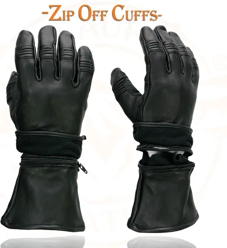 Vista 2 de Shaf International Guantes de guantelete con cremallera para hombre