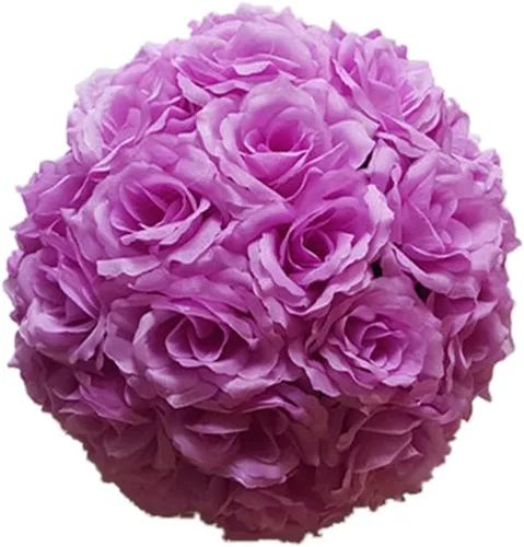 Vista 17 de Bola de flores artificiales para centros de mesa, bodas, bodas, fiestas, centros de mesa, decoración, 7.8 pulgadas (5, negro)