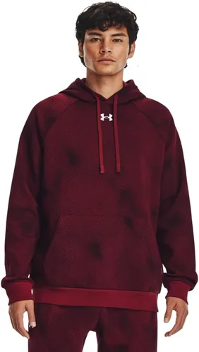 Vista 2 de Under Armour - Sudadera entallada de vellón con capucha para hombre modelo Rival