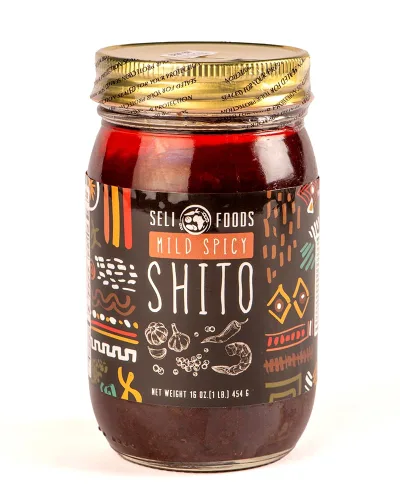 Vista 10 de Shito Sauce 3 sabores/Condimento de mariscos/salsa de chile (picante medio, 8 oz)