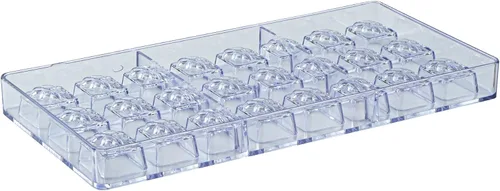 Vista 12 de Pastry Tek - Molde para moldear chocolate de 10.8 x 5.3 pulgadas, 1 molde de caramelo congelable - 24 cavidades, diseño de hoja en bloque, molde