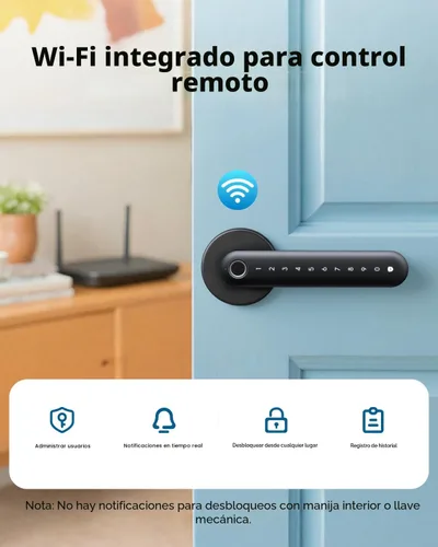 Vista 4 de eufy Security Smart Lock FamiLock C32, cerradura sin llave de huellas