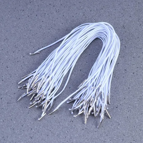 Vista 3 de 50 cuerdas elásticas de púas elásticas para coser, bandas elásticas con púas para hacer manualidades, bandas elásticas de costura (blanco)