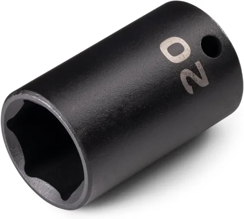 Vista 13 de TEKTON Zócalo de impacto de 6 puntos de 1 pulgada de profundidad de 3/8 pulgadas x 1 pulgada SID13025